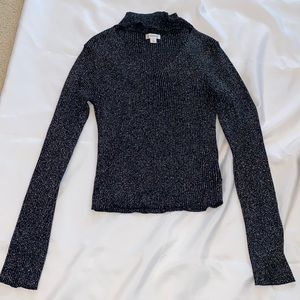 Sparkly xhilaration cutout long sleeve